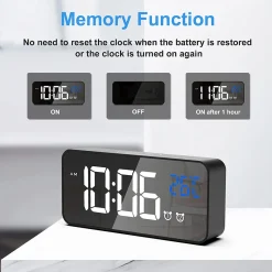 Mmgoqqt Digitale Uhr Großes Display Wecker Für Wohnzimmer Büro Schlafzimmer Dekor LED Elektronische Datum Temp Display Wand Elektrische Uhren Automatische Helligkeit Dimmer Smart Cool Modernes Schreibtischzubehör ,Black -Kaufland Geschäft 0200aff9906675d10cf82d9bf7eb1b61