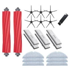 Wigento Zubehörpaket Für Roborock S7 / T7S / T7 Plus Staubsauger Ersatz Ersatzteil Zubehör Filter Rollen Roboter