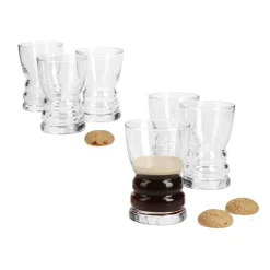 MamboCat 6tlgSet Barista-Gläser Espresso Tee Kaffee 120ml Glas Theke Mini-Bar Servier-Geschirr Tafel Gastro