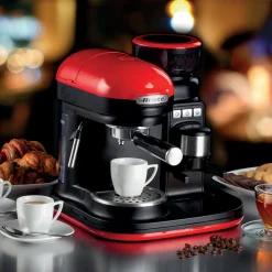 Ariete Siebträger-Espressomaschine Moderna Mit Kaffeemühle Und Aufschäumdüse, Rot/schwarz -Kaufland Geschäft 0710d9cfc16e7732f1f5bc664ba33e0c
