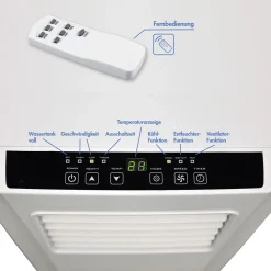 JUNG AIR TV05 Mobiles Klimagerät Mit Fernbedienung + Abluft-Schlauch - 3,2 KW/11000 BTU - STROMSPAREND, GERÄUSCHARM -100m³ Raum Kühlung, Klimaanlage Mobil Leise, Weiß -Kaufland Geschäft 0843c6764827e25f308930dc7bbcda3b