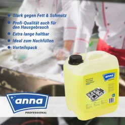 Stanora B.V. ANNA Professional Fettlöser Küche, Fettlöser Für Grill Backofen Herd, Profi-Qualität Für Gastronomie Und Hausgebrauch, Entfettet Stark Verschmutzte Oberflächen, Entfetter 5l -Kaufland Geschäft 0d80b6fe299cd35beb708dd37c26147a