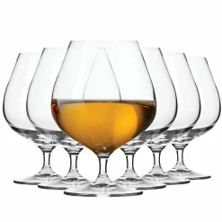 KROSNO Cognac-Gläser Cognacschwenker | Set Von 6 | 550 ML | Harmony Kollektion | Perfekt Für Zuhause, Restaurants Und Partys | Spülmaschinenfest