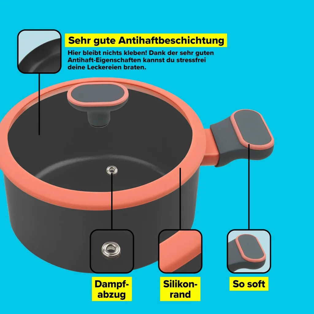 Tasty Antihaft-Kochtopf 20 cm, kleiner Bratentopf mit Glasdeckel und Softtouch-Griffen Tasty Antihaft-Kochtopf 20 Cm, Kleiner Bratentopf Mit Glasdeckel Und Softtouch-Griffen -Kaufland Geschäft 0fa696bc4e792757629a0f49cdef8506