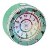 Atlanta Analoger Kinderwecker Quarz Grün Kunststoff Rund Weckfunktion