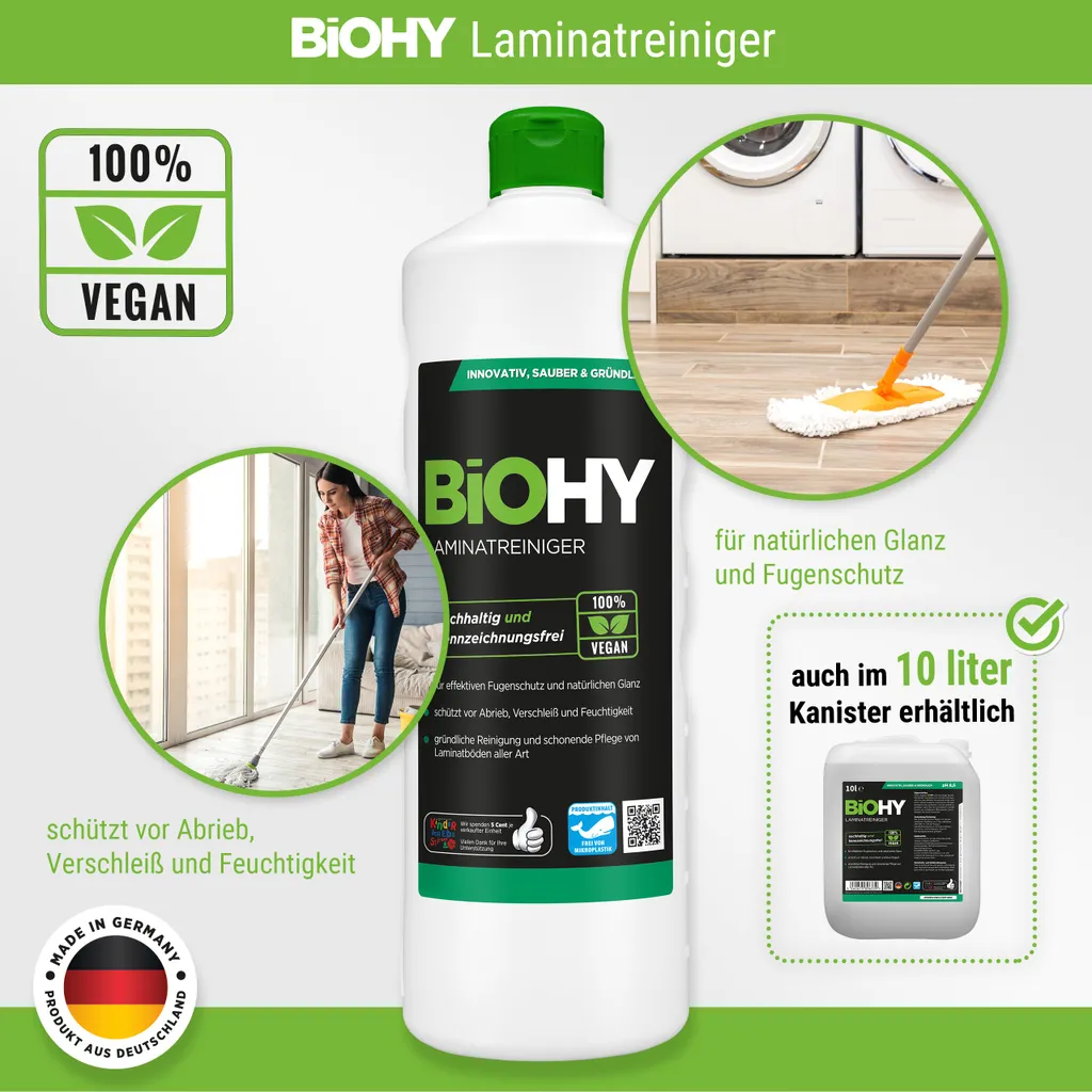 BiOHY Laminatreiniger, Laminat Pflege, Vinyl Reiniger, Laminatpflegemittel – 1 x 1 Liter Flasche BiOHY Laminatreiniger, Laminat Pflege, Vinyl Reiniger, Laminatpflegemittel – 1 X 1 Liter Flasche -Kaufland Geschäft 1b139f78f83718776a584a8e62a51555