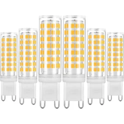 PMS 6x G9 5W LED Glühbirne Warmweiß 3000K Dimmbar Leuchtmittel Ersatz 60W Halogen Kein Flackern