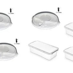 WAK INNOVATION MIKROWELLENTELLER Mit Haube 3-Speisefächern Teller Für Mikrowellen Ø23cm Deckel 3er Set AKTION * + 3 Behälter 1150ml Nano, Menüteller , Einfrieren, Auftauen