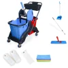 Plock Hypafol Putzwagen Mit Korb | Reinigungswagen Set, 2 X 25 L Eimer Mit Presse Und Kehrgarnitur Inkl. 2x 50cm Baumwoll Wischmopp, 1x Mikrofaser-Mopp | Je 4 Mikrofasertücher | Für Gebäudereinigung, Hotelservice, Gastronomie, Großküche -Kaufland Geschäft 2c48762a442cec088aade8a25f35ca91