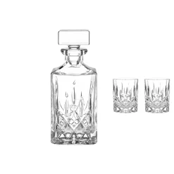 Nachtmann 0091899-0 Noblesse Whisky-Set, 1 X Karaffe/Dekanter + 2 X Whisky-Becher, Klar (1 Set)