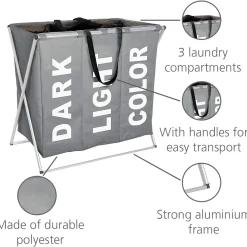 Wenko Wäschesammler Trio Grau -Kaufland Geschäft 349aa438f22132bea34543fb43961404