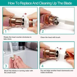 YisibaihTao Tragbarer 2 In 1 Elektro Epilierer,Augenbrauenschneider, Weiblicher Körper,Haarentfernung, Frauen,Schmerzloser Rasierer (A) -Kaufland Geschäft 36ed37990af973120c1fb04d9d6645e3