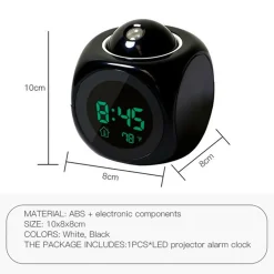 YisibaihTao Digitaler Projektionswecker Mit LCD-Display Sprachsprechender LED-Projektor Wecker -Kaufland Geschäft 3a3557ae68ac3887edc09a531bdcf8ab