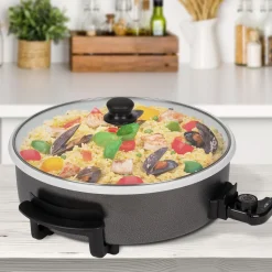 Clatronic PP 3570 C Elektropfanne XXL Partypfanne Elektrisch Mit Keramikbeschichtung Und Glas-Deckel,Ø 42 Cm Elektrische Multifunktionspfanne, Schwarz -Kaufland Geschäft 3d708e6c0a01e2421c4a408a00fd8f8b