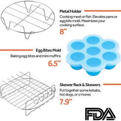 Cosori Heißluftfritteusen Zubehör 6er Set Für 5.5 L Modelle, Geeignet Auch Für Alle Anderen Marken -Kaufland Geschäft 45b0f9f65eec0c720aec91ec05be7e15