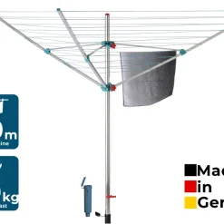 BLOME Wäschespinne Alustar XL - Wäscheständer Inkl. Bodenhülse Zum Einbetonieren, Germany