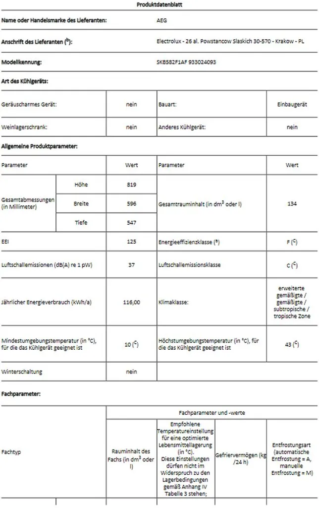 AEG - SKB582F1AF - Unterbau-Kühlschrank - Festtür-Technik AEG - SKB582F1AF - Unterbau-Kühlschrank - Festtür-Technik -Kaufland Geschäft 4b8d35660dbf497bcf698a5a597a1964