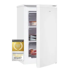 Exquisit Gefrierschrank GS111-040E Weiss | Standgerät | 64 L Volumen | Weiß