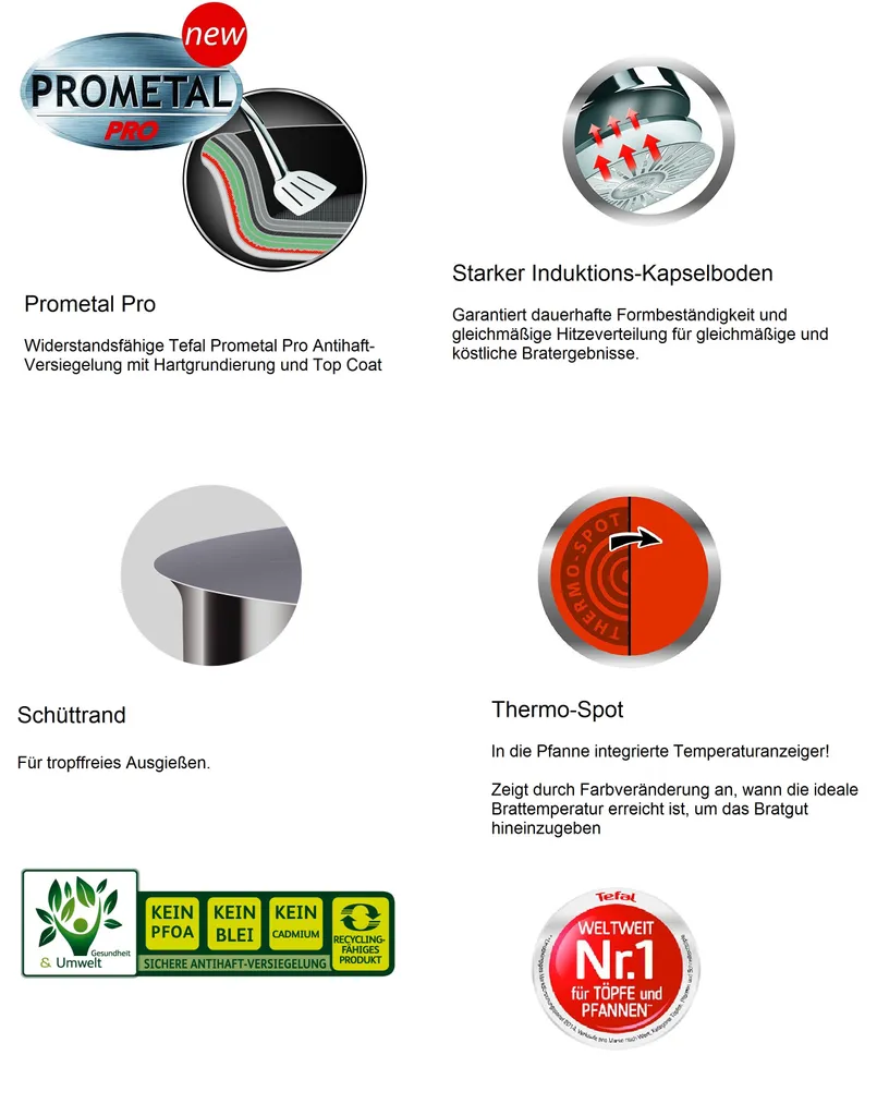 Tefal H80505, Rund, Allzweckpfanne, Edelstahl, Edelstahl, Jamie Oliver, 210 °C Tefal H80505, Rund, Allzweckpfanne, Edelstahl, Edelstahl, Jamie Oliver, 210 °C -Kaufland Geschäft 4e24238113485791c3b39dbc643c1028