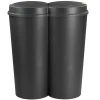 Deuba Mülleimer 50 L Duo 2fach Trennsystem 2x25L Druckknopf-Automatik Küche Abfalleimer Müllbehälter Mülltrennung Büro, Farbe:schwarz - Black - Noir -Kaufland Geschäft 5433ea8a3253ed81f199edc4ebd468ff