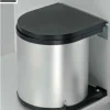 Wesco Rondo Einbaumülleimer - Rund, Silber, Fassungsvermögen 15 Liter