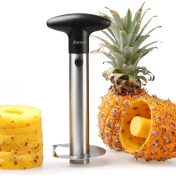 Deiss - Haushaltsartikel Deiss PRO Ananasschneider - 2 In 1 Edelstahl Ananasschneider & Schäler - Macht Die Perfekten Ananas Ringe Ohne Eine Sauerei - Spülmaschinenfest