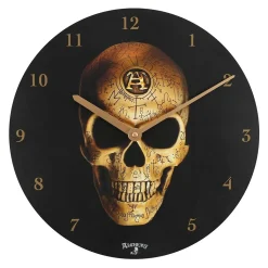 Alchemy - Wanduhr "Omega", Totenkopf SD3300 (34 Cm X 34 Cm X 2,5 Cm) (Schwarz/Gold)