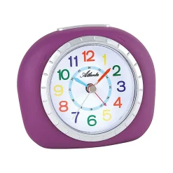 Atlanta 1966/8 Wecker Für Kinder Kinderwecker Violett Lila Leise Ohne Ticken