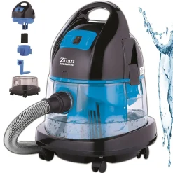 Zilan Staubsauger Mit Wasserfilter | Wasserstaubsauger | Nass Und Trocken | Boden Staubsauger | 8 LIter | 2.000 Watt | Beutellos