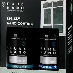 Pure Nano Coatings Pure Nano Coating Hochwertige Nanoversiegelung Für Glas | Wasserabweisend Mit Lotuseffekt | Bis Zu 5 Jahre Zuverlässiger Schutz | 250 Ml | Für Einfache Reinigung Ohne Glasreiniger