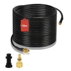 Wolketon 15m Rohrreinigungsschlauch Rohrreiniger Set Für Kärcher Kränzle K2 - K7 Hochdruckreiniger