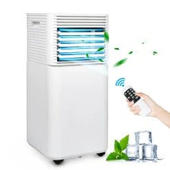 EINFEBEN Mobiles Klimagerät Klimaanlagen 7.000 BTU/h Mit Oekologischem Kuehlmittel,4-in-1 Klimaanlage Eco R290,Aircondition, Ventilator Und Luftentfeuchter Für Raeume Bis 60 M³,Weiss,EEK: A