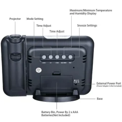 Mmgoqqt LCD Wecker Funkuhr LED Funkwecker Snooze Alarm Tischuhr Mit Projektion -Kaufland Geschäft 6dc5b17562557fbf3b0685644f07c648