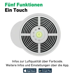 IDEAL - Luftreiniger AP40 PRO Bis 50m² | Germany | HEPA Filter Und Aktivkohlefilter, CADR 434 M³/h, 99,99% Filterleistung (Feinstaub, Allergene, Pollen, Bakterien, Zigarettenrauch, ...) -Kaufland Geschäft 6edc83a7a4c74fdacb8e5b97f1ce2e16