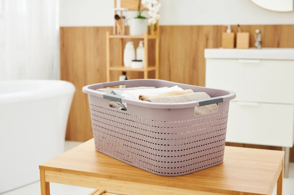 Wäschekorb 40 L COUNTRY, Farbe:Nordic Purple ROTHO Wäschekorb 40 L COUNTRY, Farbe:Nordic Purple -Kaufland Geschäft 71f683cf601592b0a87661b20f3a65d3