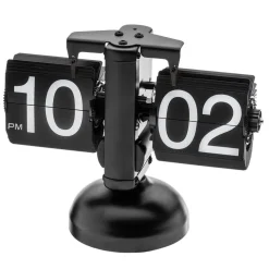 Hikeren Flip Digitale Uhr Kleine Skala Tisch Uhr Retro Flip Uhr Edelstahl Flip Interne Getriebe Betrieben Quarz Uhr Home Decor