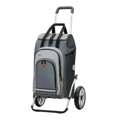 Andersen Shopper Andersen Royal Shopper Alu Klappbar Mit Kugellagerrad Ø 25 Cm Und 62 Liter Tasche Hydro 2.0 Grau Mit Kühlfach