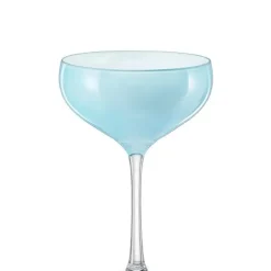 CRYSTALEX Sektschale Sektgläser Coupe Praline Mint Hellblau Kristallgläser 180 Ml 4er Set