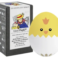 Brainstream Küken PiepEi, Eieruhr Zum Mitkochen, Spielt 3 Melodien Für 3 Härtegrade, A005632