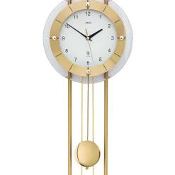 AMS Funk-Pendeluhr, Funkpendelwerk, 24x68x7cm, 5257