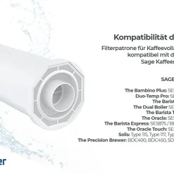 Wessper 2 Stück Wasserfilter Für Sage Kaffeemaschinen | Barista Zubehör Ersatz Für Sage Claro Swiss, Sage Barista Express Pro SES008, SES875,BES920, SES980, SES990, SES810, BES811, SES878, SES880 -Kaufland Geschäft 9275a939f99b9d87e74177b02c374489 2