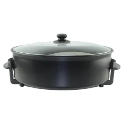 Akkaya Kaya Mutfak Pizzapfanne Bratpfanne Multifunktionale Pfanne Abmessung 42 X 9 Cm Regelbarer Thermostat Antihaftbeschichtung 1500 Watt, Farbe:SCHWARZ -Kaufland Geschäft 92f5266ff56bff9bd17242a3e2460755