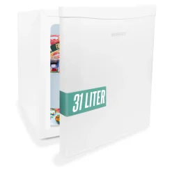 Heinrich´s Mini Gefrierschrank 31L Klein Kompakt Leise:40db Gefrierbox Wechselbarer Türanschlag Mini Tiefkühltruhe Bis Zu -18°C,Tiefkühlschrank,perfekt Geeignet Für Büro Camping Garten Outdoor (Weiß)