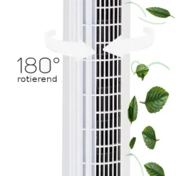 Zilan Turmventilator | 3 Stufen | 2 Modi | 7,5h Timer | Fernbedienung | Oszillierend |