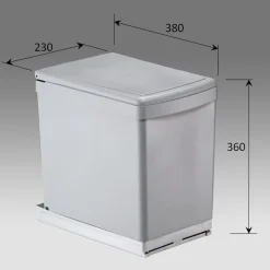 WESCO Einbau-Abfallsammler 30DT - 16 Liter, Hinter Drehtüren, Alugrau 3 WESCO Einbau-Abfallsammler 30DT - 16 Liter, Hinter Drehtüren, Alugrau -Kaufland Geschäft 9fc4456082710e760312c6117344dac1