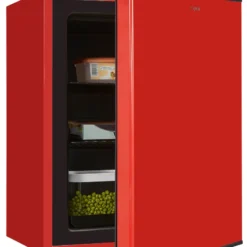 Exquisit Gefrierbox GB60-150E RotPV | Mini-Gefrierschrank | 42 L Volumen | EEK: E | Rot