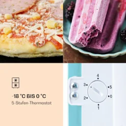 Klarstein Laika 60L Gefrierschrank , 60 Liter , 4-Sterne-Gefrierfach , 3 Schubladen , Temperatur: -18 Bis 0 °C , 5-stufiger Thermostat , 41 DB , Retro-Look 4 Klarstein Laika 60L Gefrierschrank , 60 Liter , 4-Sterne-Gefrierfach , 3 Schubladen , Temperatur: -18 Bis 0 °C , 5-stufiger Thermostat , 41 DB , Retro-Look -Kaufland Geschäft a69e4ca350dd341961d1af1b4952fc71