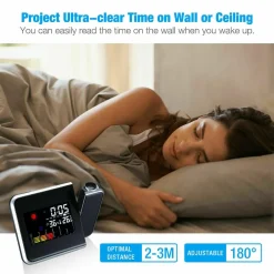 Mmgoqqt LCD Wecker Funkuhr LED Funkwecker Snooze Alarm Tischuhr Mit Projektion -Kaufland Geschäft ab5375f41c209a6d2c7834ff31e73145