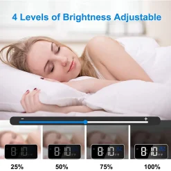 Mmgoqqt Digitale Uhr Großes Display Wecker Für Wohnzimmer Büro Schlafzimmer Dekor LED Elektronische Datum Temp Display Wand Elektrische Uhren Automatische Helligkeit Dimmer Smart Cool Modernes Schreibtischzubehör ,Black -Kaufland Geschäft acb196fd9171f5986be0e8bbbdf520ae