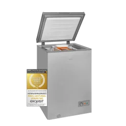 Exquisit Gefriertruhe GT100-330E Silber | 96 L Nutzinhalt | Silber